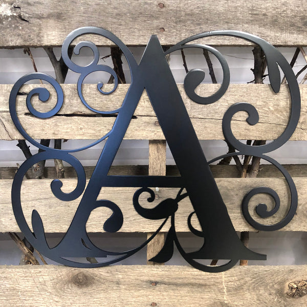 Decorative Letter Monogram Metal Wall Art